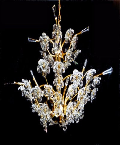 Nr 25 - Kroonluchter met bloemen van Swarovski-kristal No 1