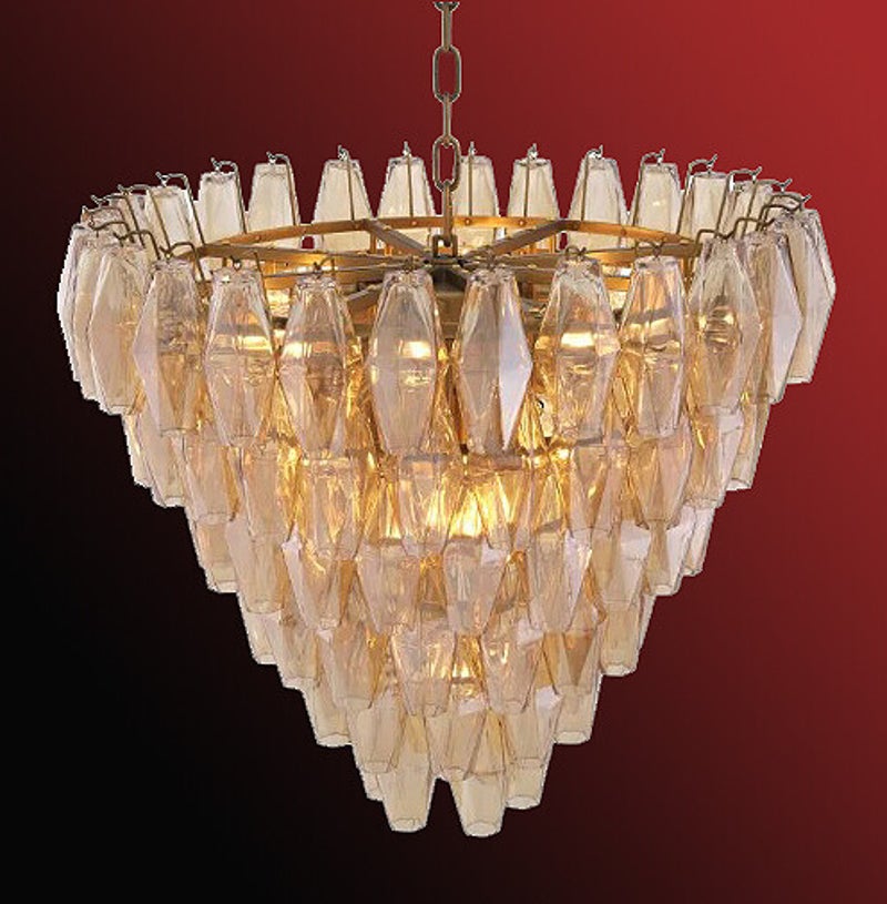 Nr B-21 Crystal-Lamp zeshoekig-fles in Taps- en in een Driehoek-model no 6