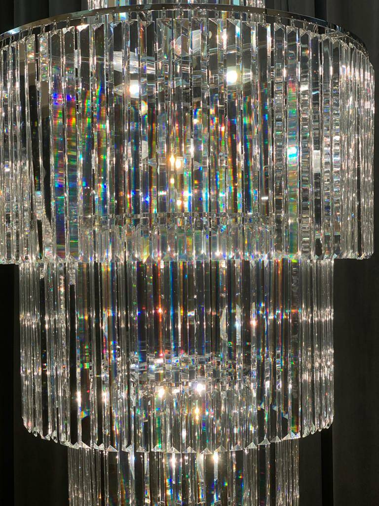 Nr B-9   Moderne kroonluchter voor Salon- of eettafel - Sparkle Spiral  No 6