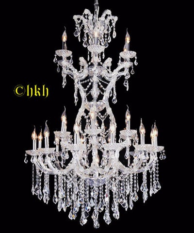 Nr 52 -  Grote Maria Theresia Kroonluchter 24 arms D-95cm No 1