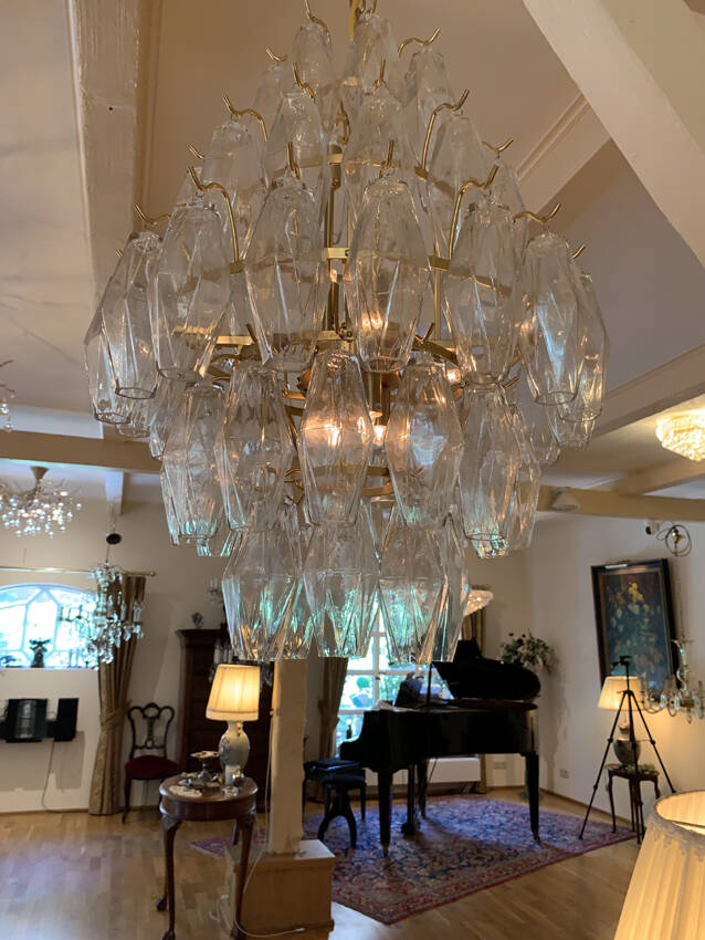 Nr B-21    Crystal-Lamp zeshoekig-fles in Taps- en in een Driehoek-model  no 3