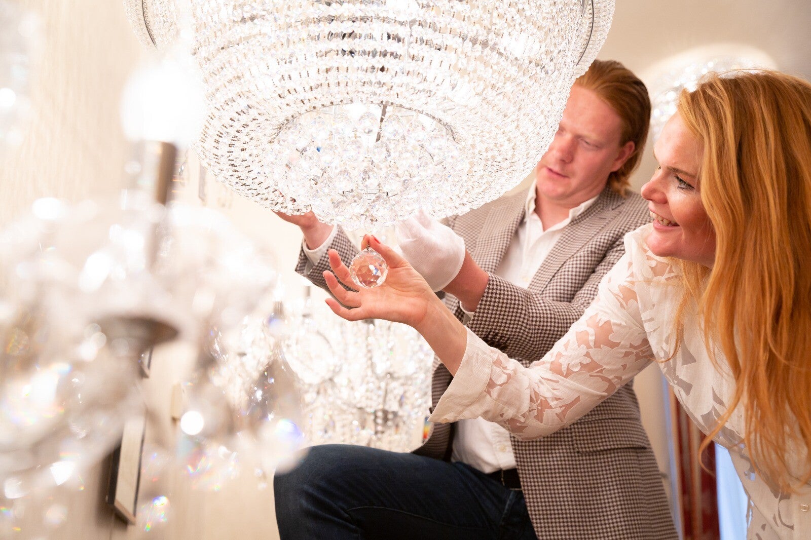 Nr 58 - Kroonluchter kristal Zakmodel met Swarovski-kristal No 6