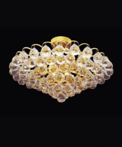 Nr 28 - Plafondlamp met lossen ballen met Swarovski kristal No 1