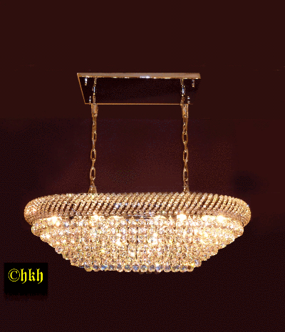 Nr 39 - Ovale kristallen lamp met Swarovski kristal No 1
