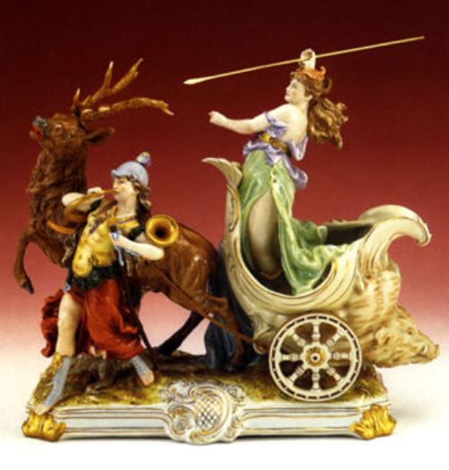 Nr 5 - Saksische porseleinen groep - Diana "Göttin der Jagd" groenensteyn-light.