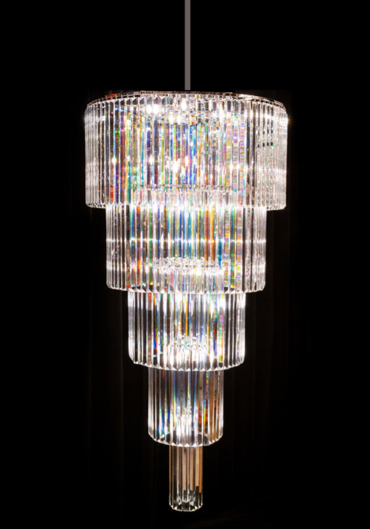 Nr B-9   Moderne kroonluchter voor Salon- of eettafel - Sparkle Spiral  No 1