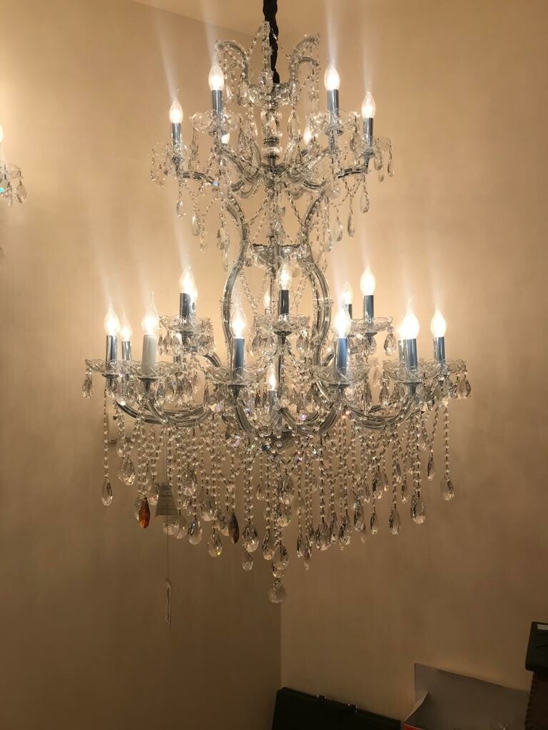 Nr 52 -  Grote Maria Theresia Kroonluchter 24 arms D-95cm No 6
