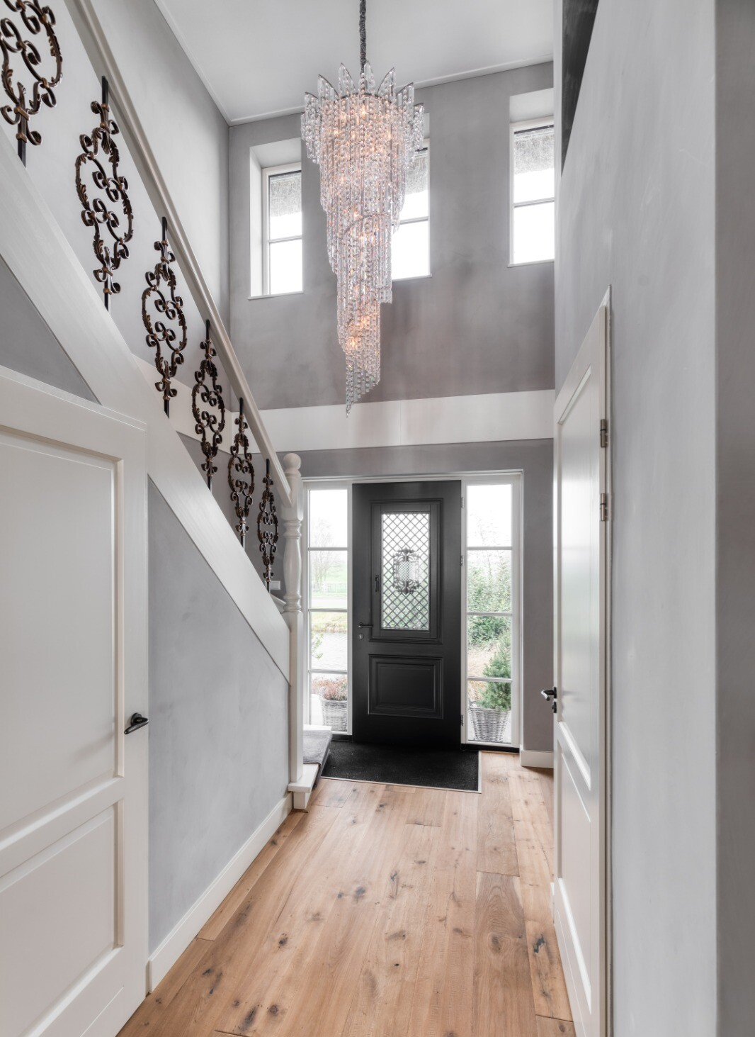 Grote Spiraallamp Hight 240cm met Swarovski-Crystal