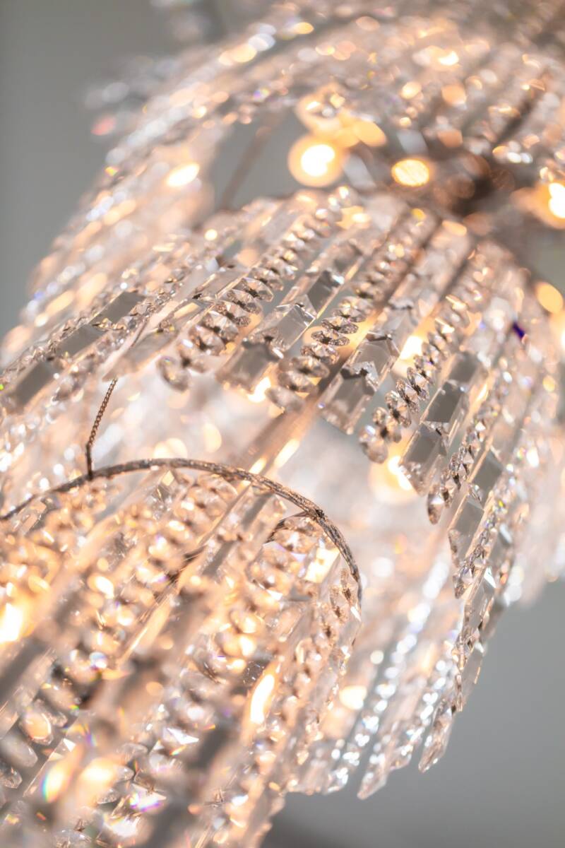 large silver crystal spiral lamp for the hall 3