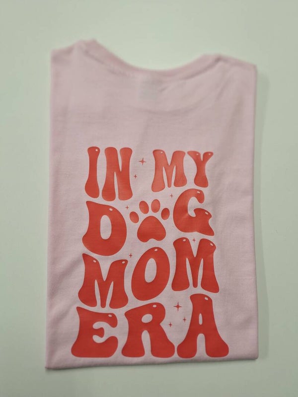 T-shirt soft pink IN MY DOG MOM ERA