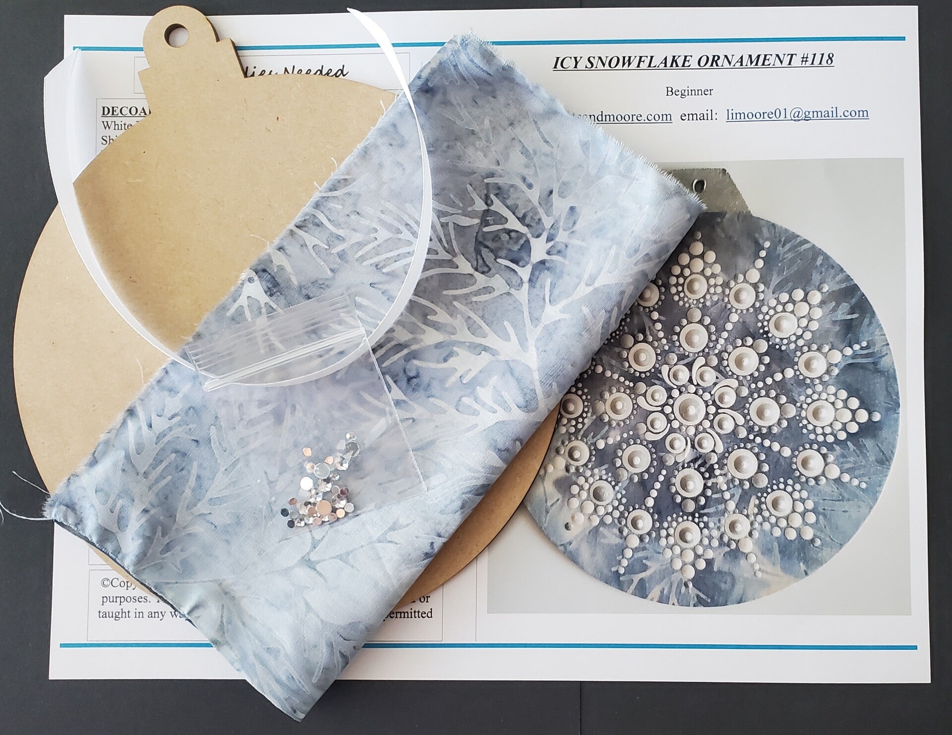 ICY SNOWFLAKE ORNAMENT #118 - BUNDLE ONLY
