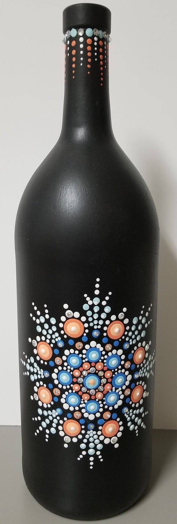 BLACK BOTTLE WITH OCEAN COLORS  #17