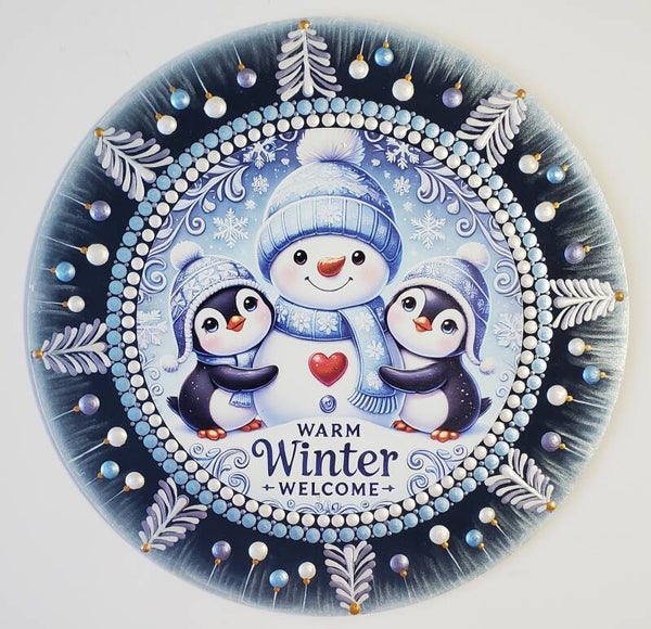 SNOWMAN AND PENGUINS - SIGN ONLY