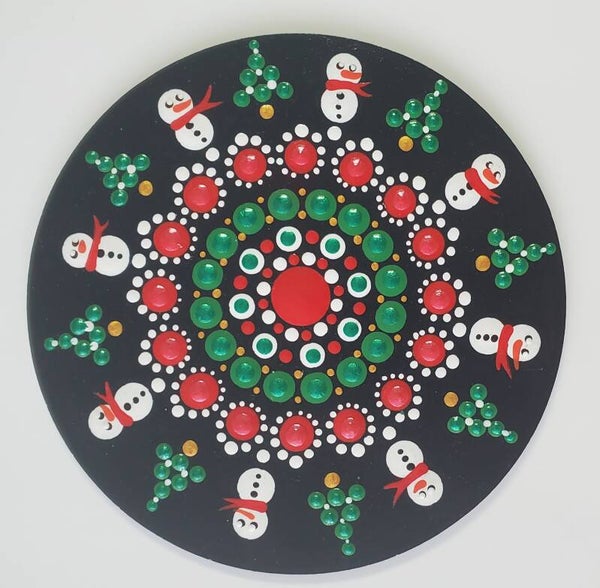 SNOWMEN AND CHRISTMAS TREES 2 #195 - Printed Pattern