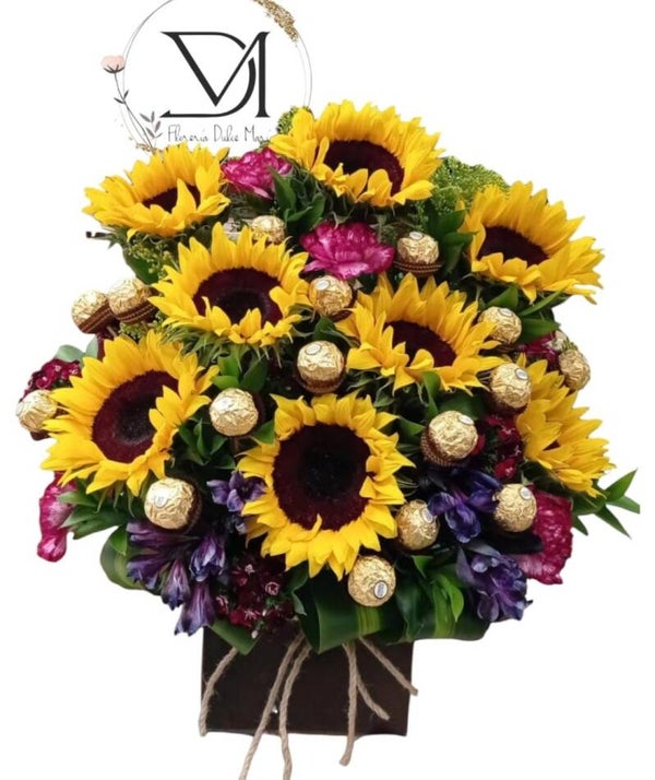 ARREGLO FLORAR DE GIRASOLES