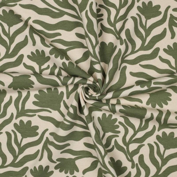 Sweat bloemen naturel met groen