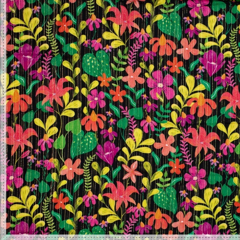 Viscose lurex flowers