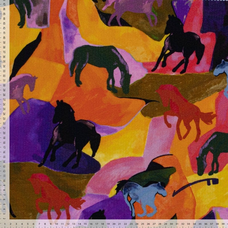 Poly-crepe wild horses warm