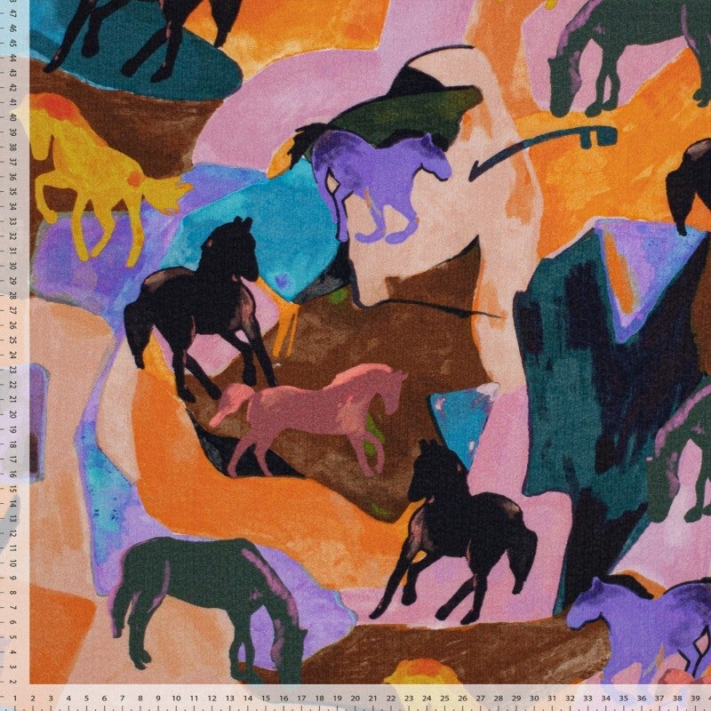 Poly-crepe wild horses cool