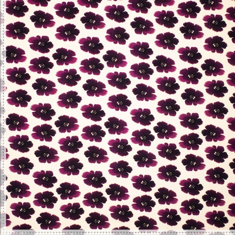 Viscose purple flowers
