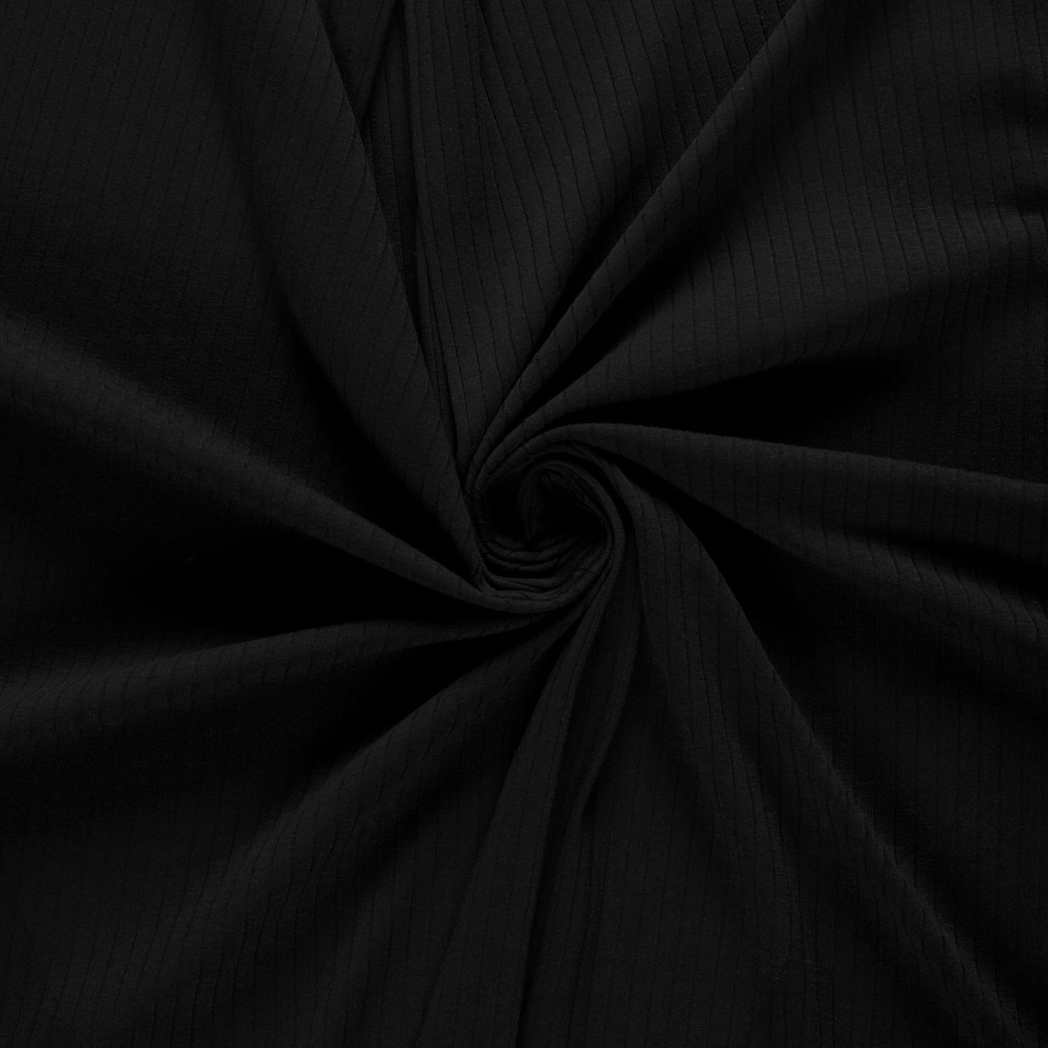 Rib jersey zwart