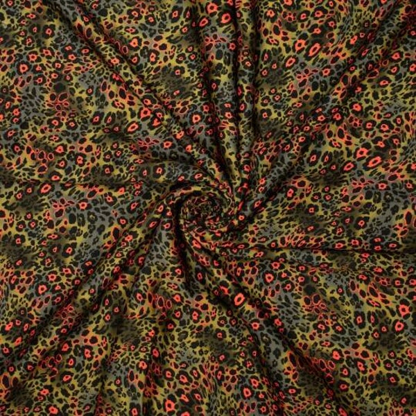 Viscose dierenprint groen