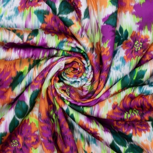 Viscose abstracte bloemen