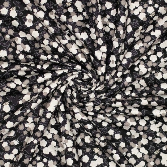 Sport Knit bloemen zwart
