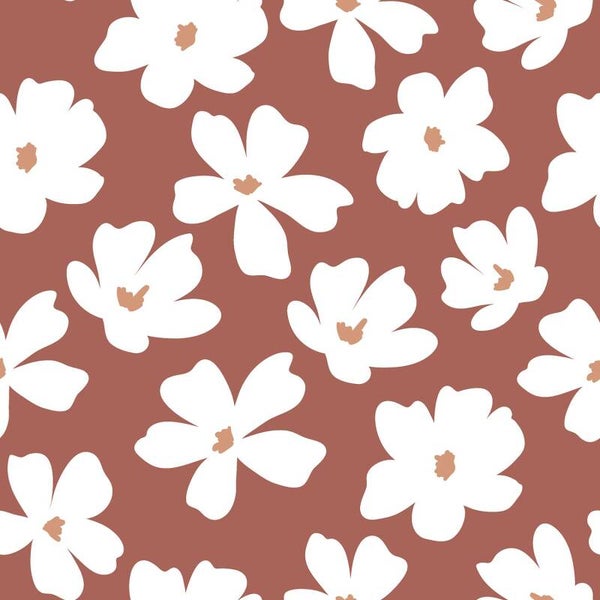 French Terry Crêpe Bloemen
