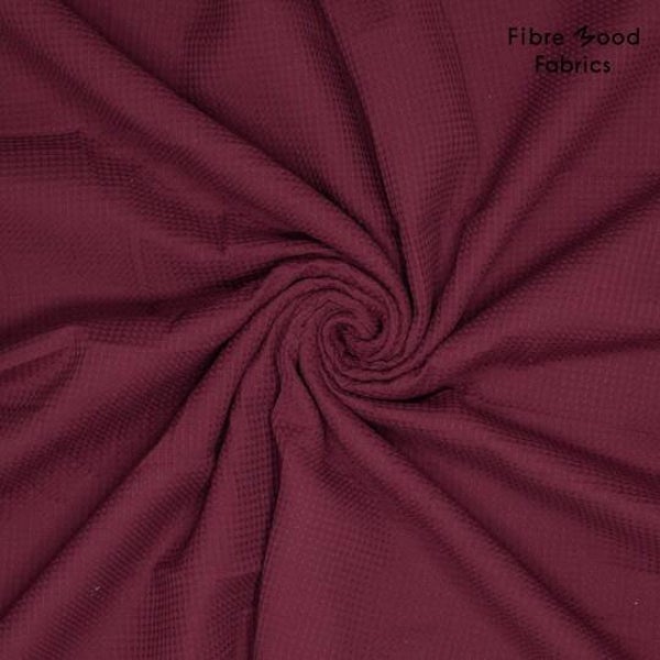 Wafelkatoen bordeaux Fibremood