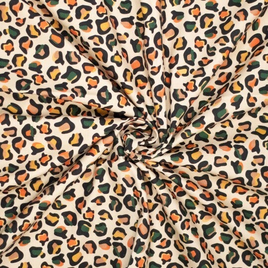Canvas Katoen Leo oranje groen