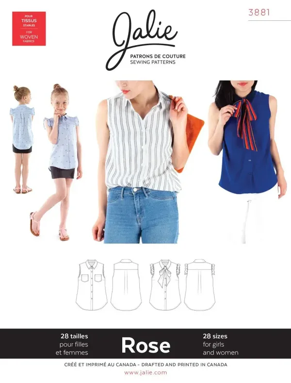 Jalie  Patterns - Rose Mouwloos Shirt