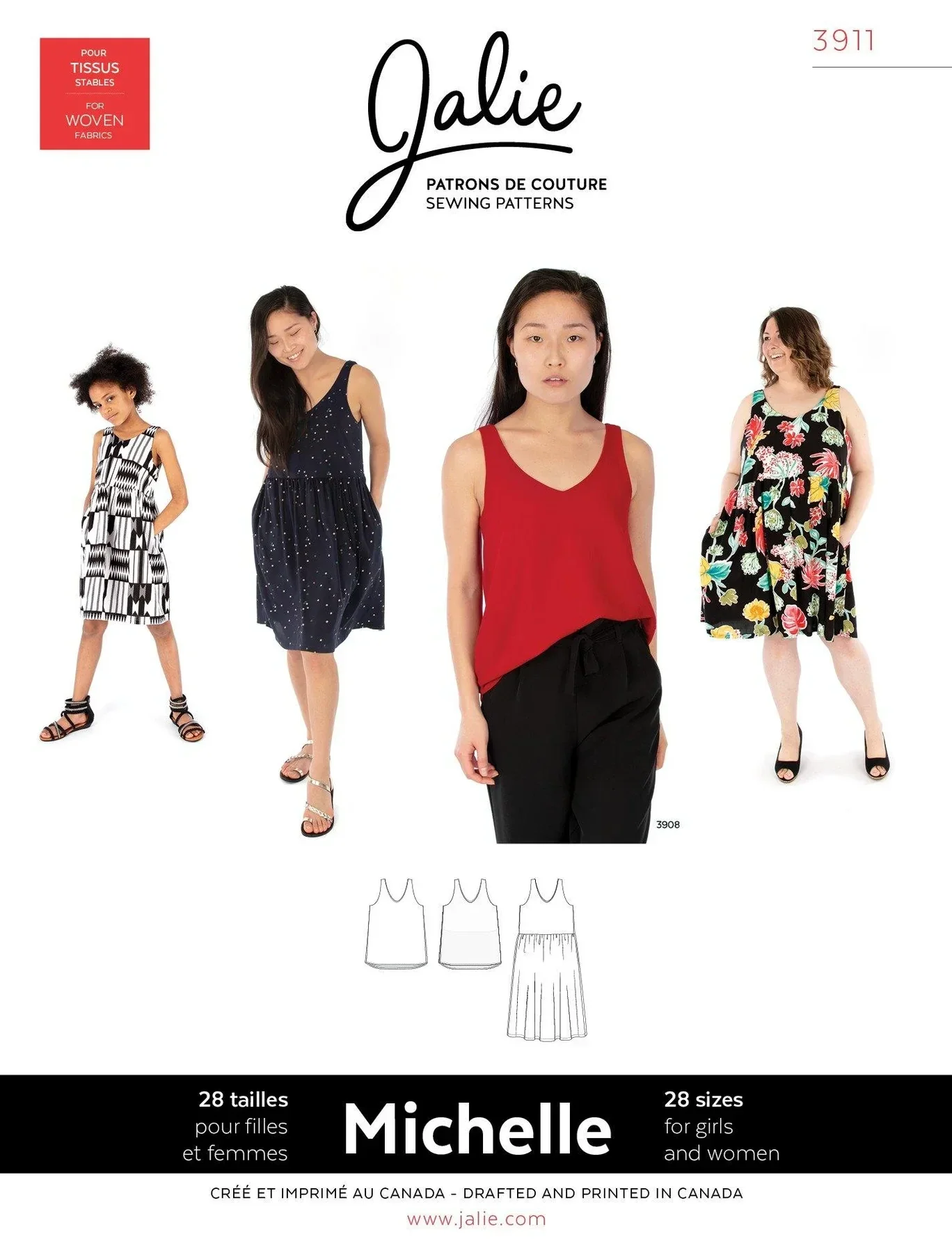 Jalie  Patterns - Michelle Tanktop en Jurk