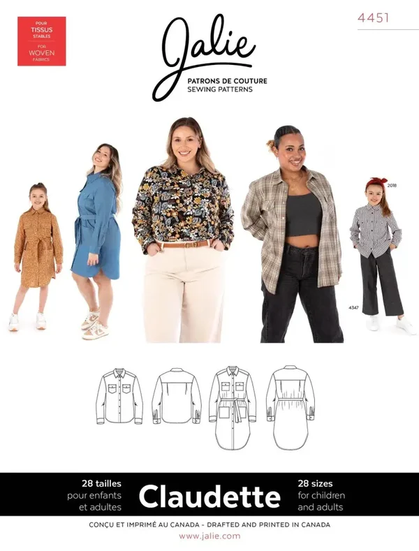 Jalie  Patterns - Claudette Shirt and Dress