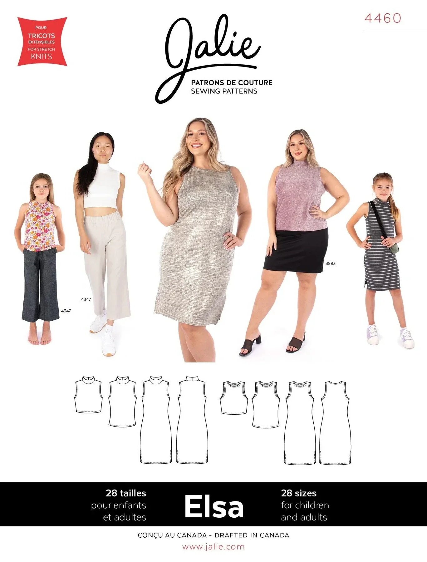 Jalie  Patterns - Elsa Top en Jurk