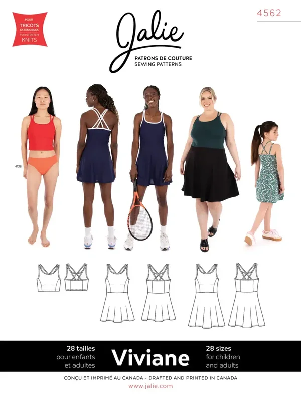 Jalie  Patterns - Viviane (Sport) Top en Jurk