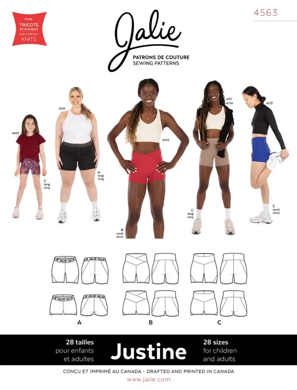 Jalie  Patterns - Justine Fitted (sport) Shorts