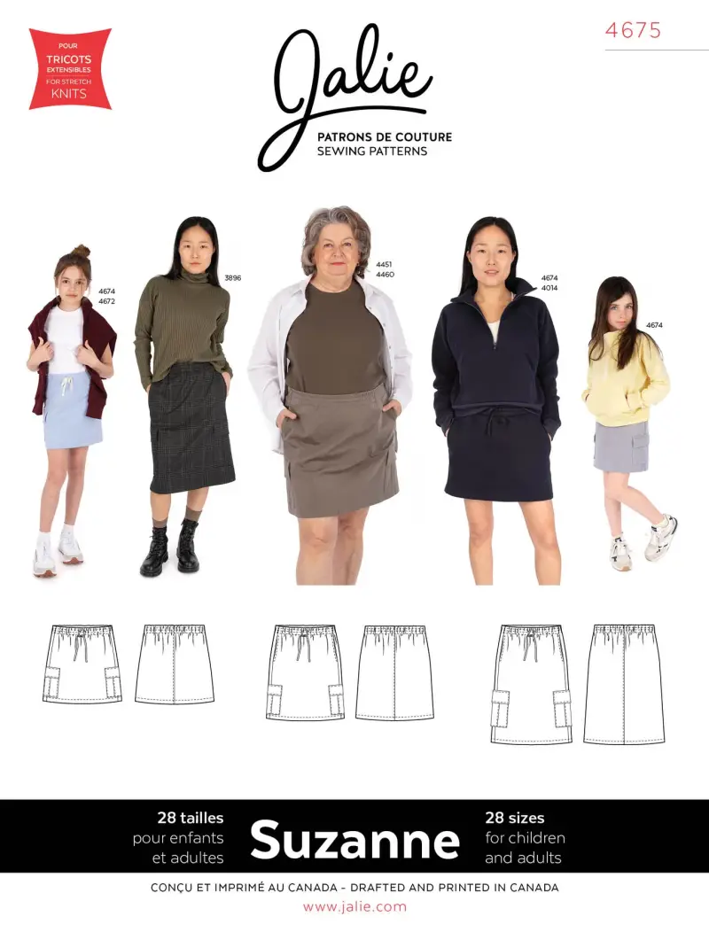 Jalie  Patterns - Suzanne Rok met Cargo Zakken
