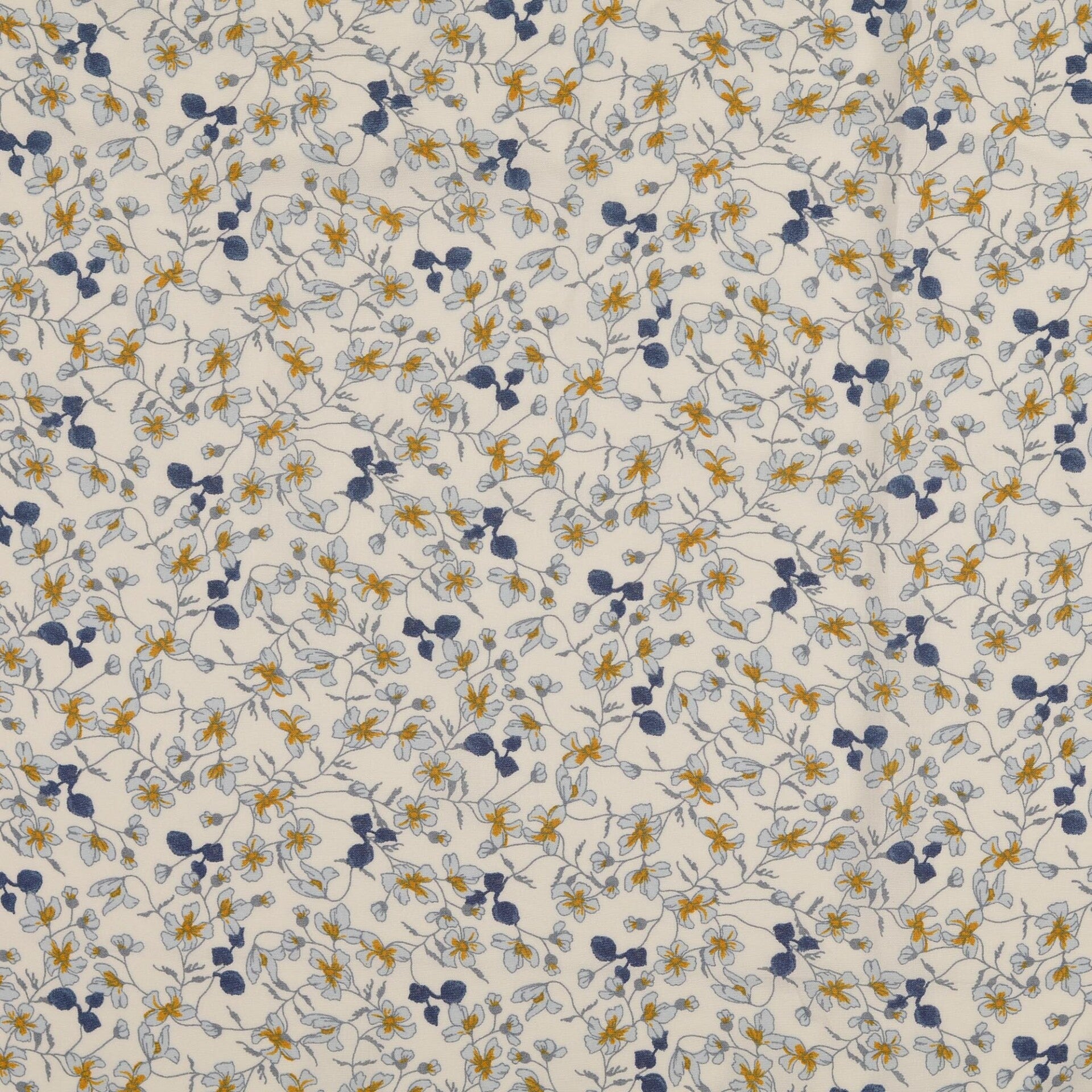 Viscose poplin bloemen