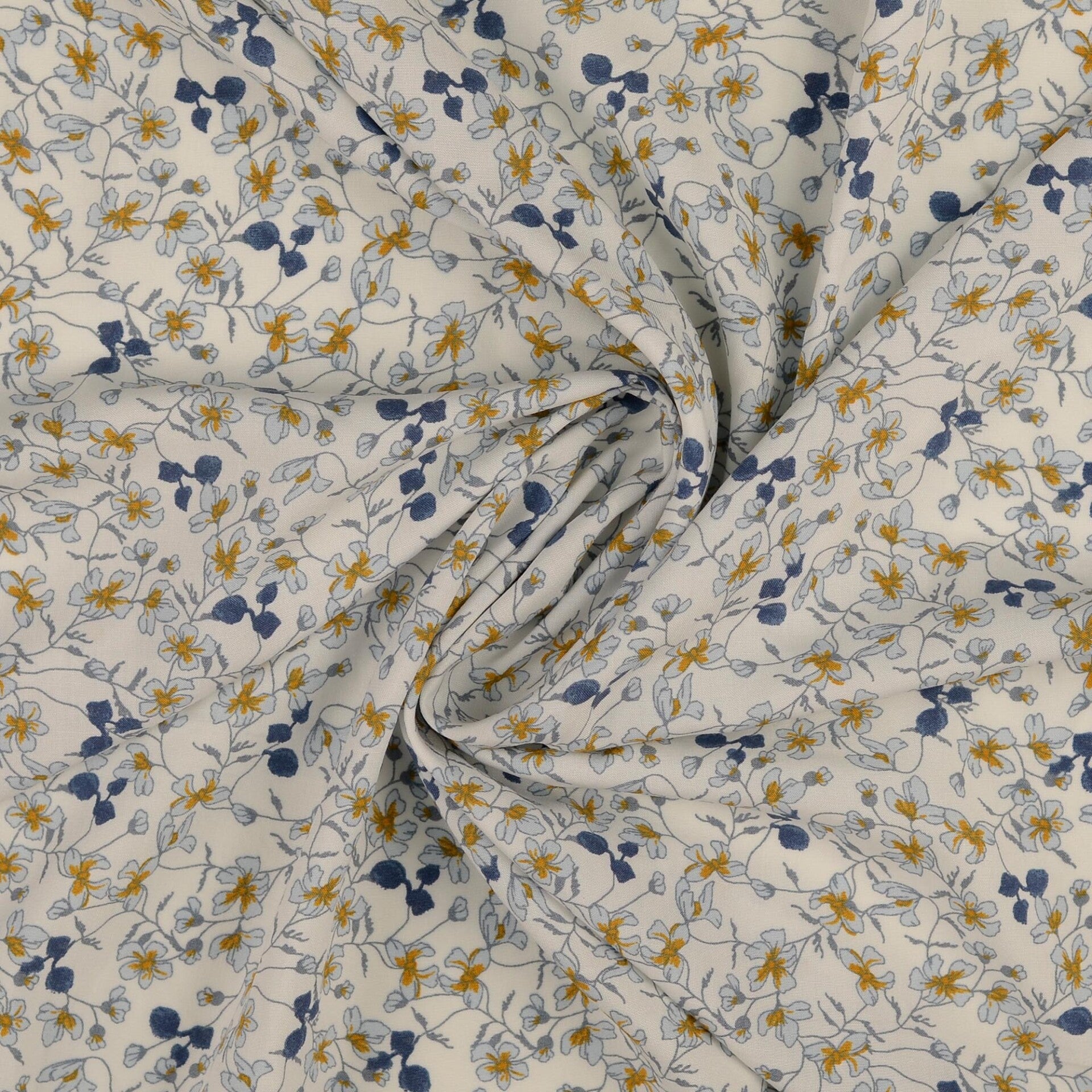 Viscose poplin bloemen