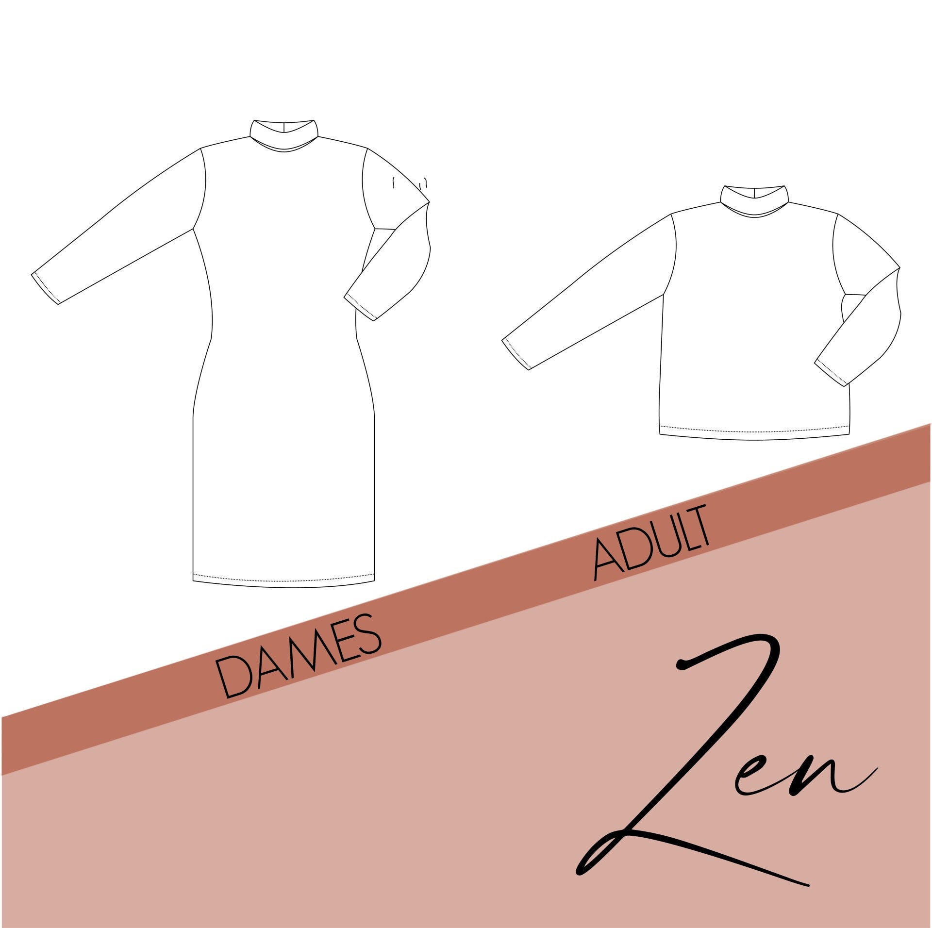 Bel'Etoile - Zen trui/jurk met col voor kids, tieners en dames