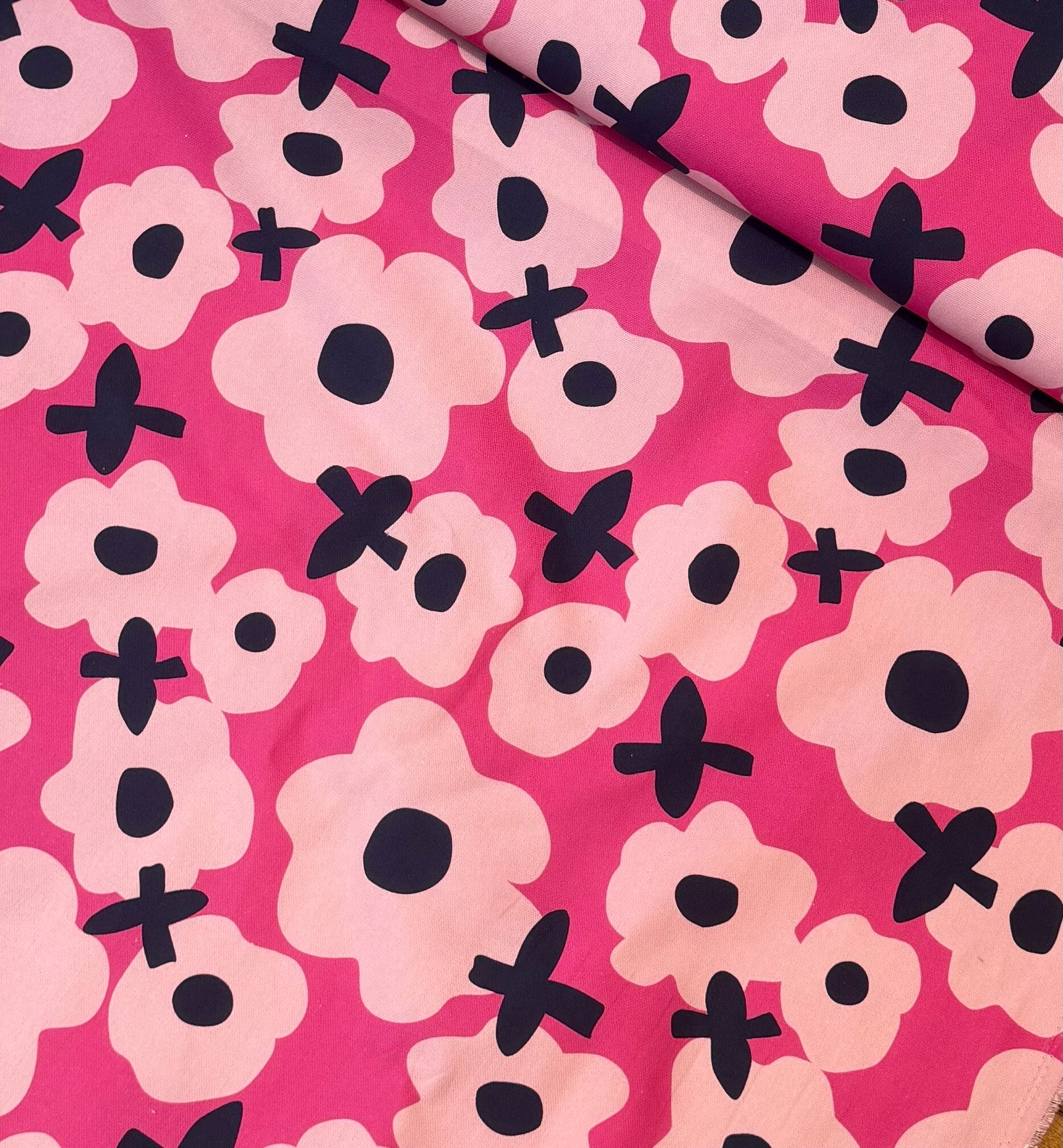 Canvas Karina+Kind Bloemen Roze