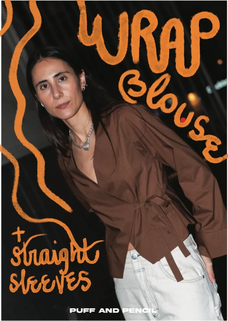 Puff and Pencil - Wrap Blouse