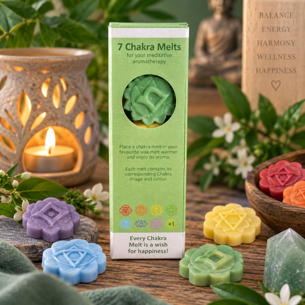 7 Chakra Smeltkaarsjes – Wax Melts met Etherische Oliën