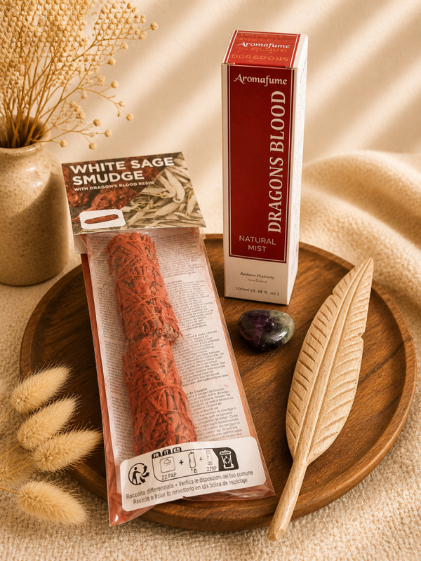 Spirituele Reinigingsset – Witte Salie & Dragons Blood Bescherming