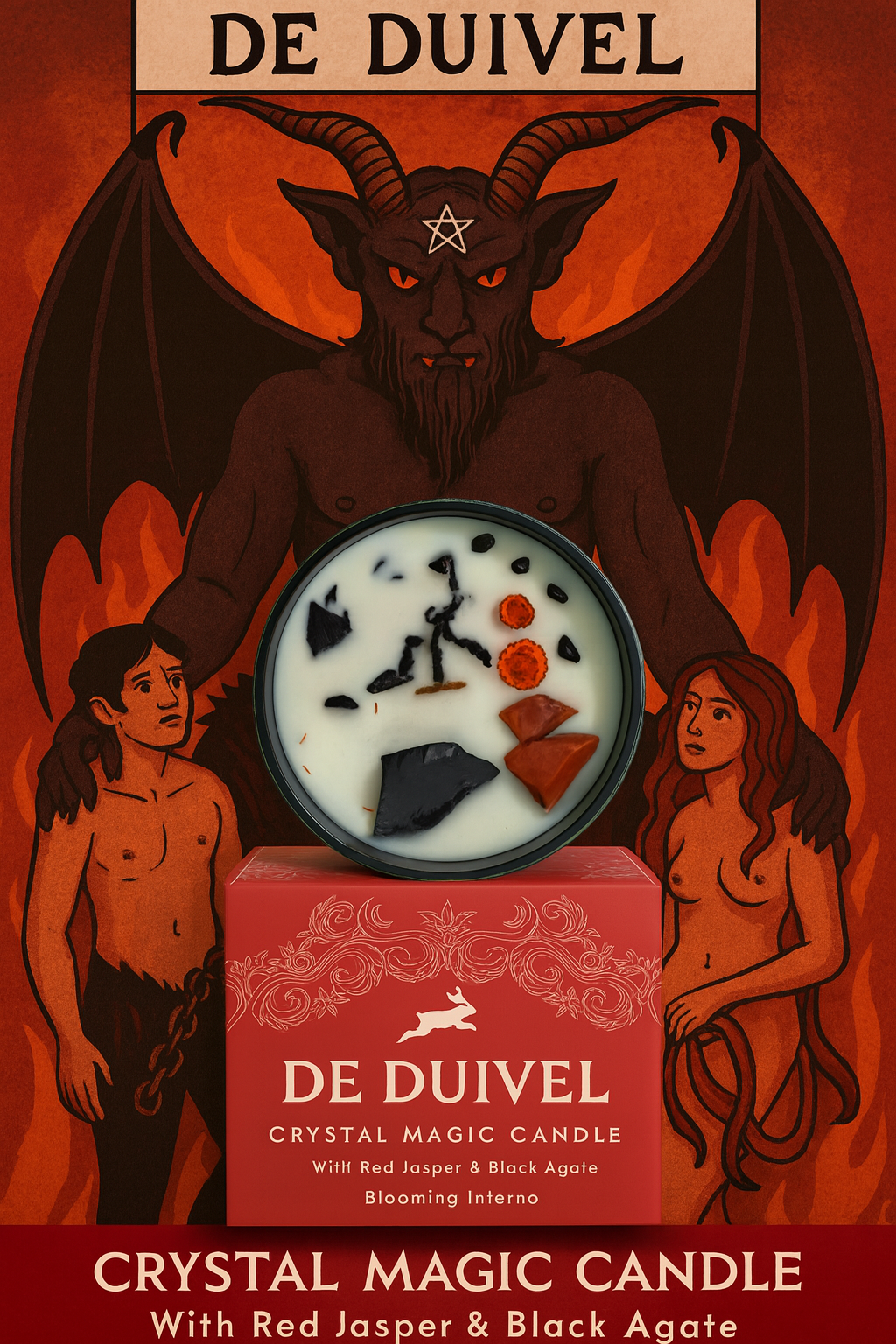 🔥 The Devil – Crystal Magic Candle