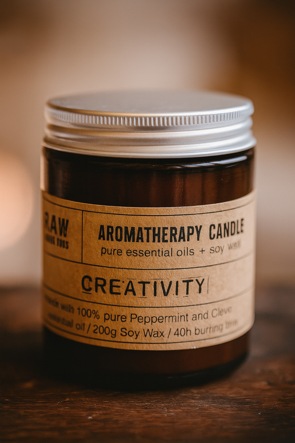 Aromatherapie Sojawas Kaars – CREATIVITEIT
