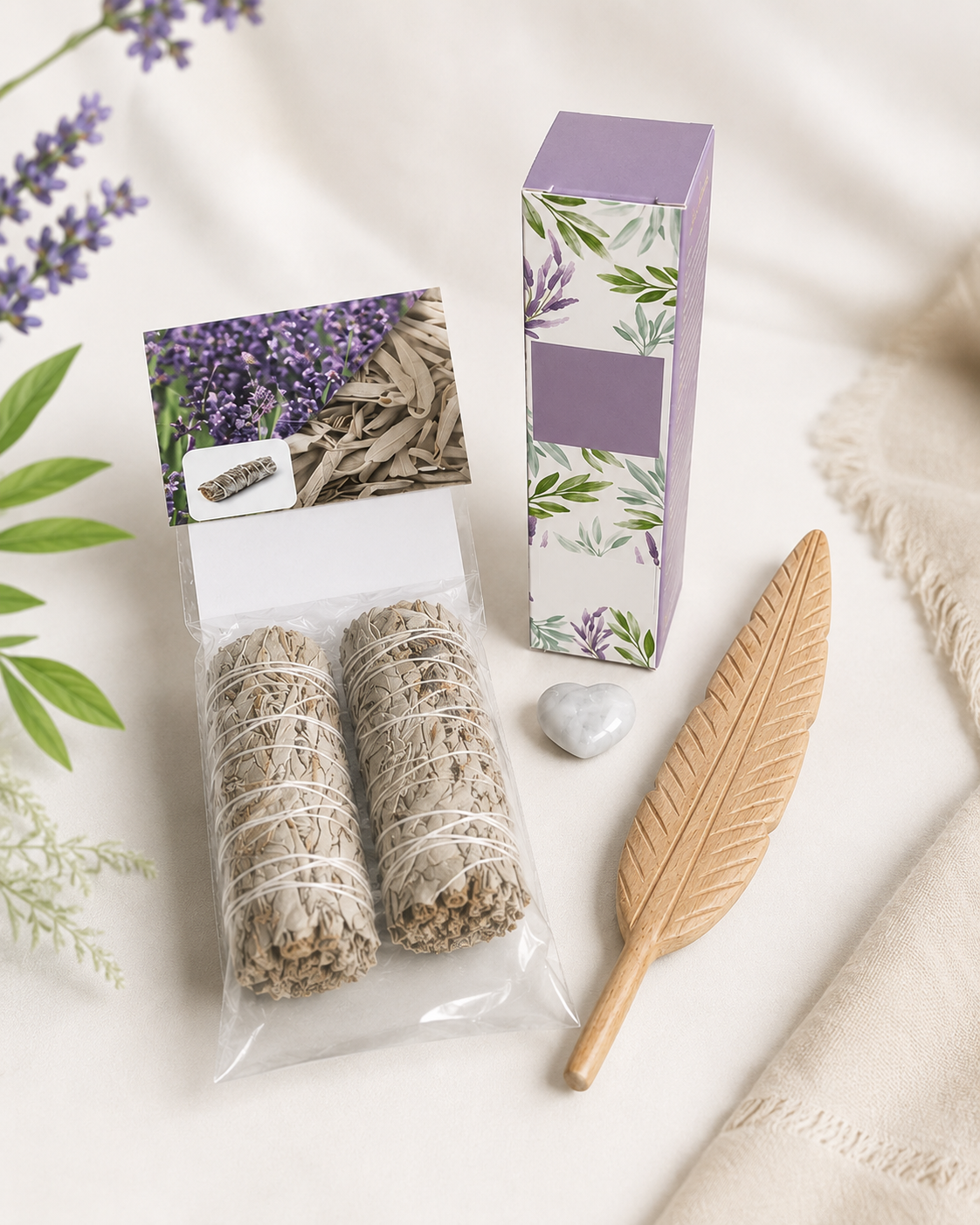 💜 Rust & Zuivering – Lavendel & Salie Cadeauset