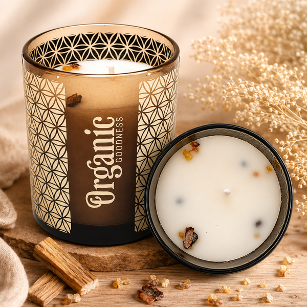 🌿 Organic Goodness Sojawas Kaars – Mirre & Frankincense