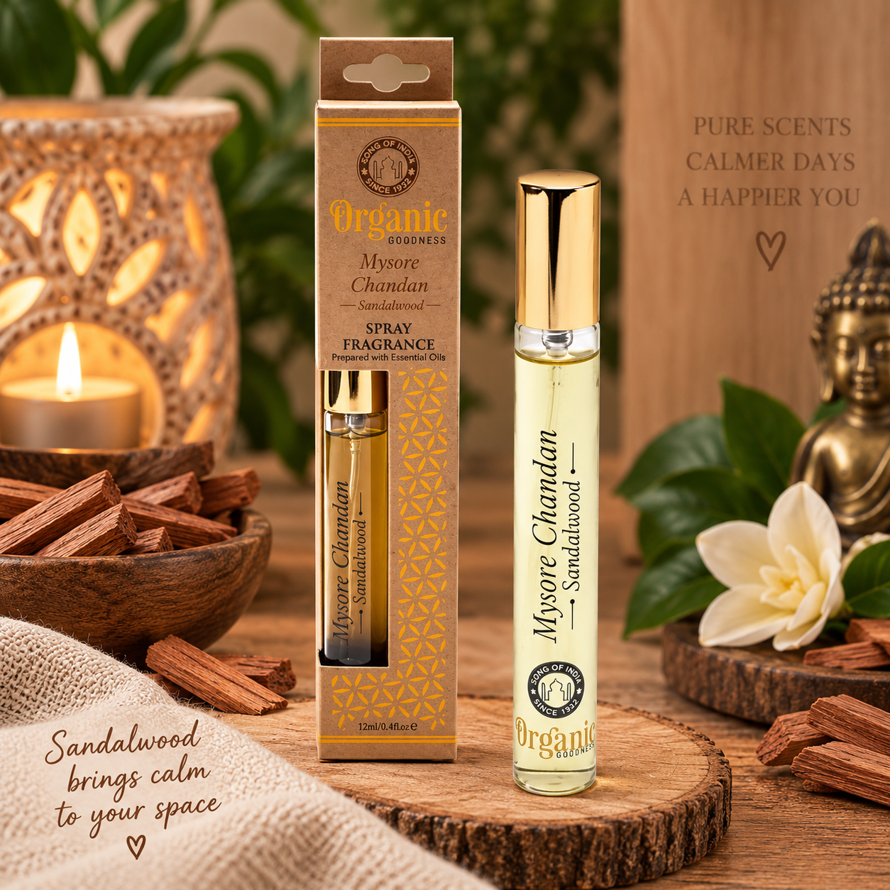 Organic Goodness Geurspray – Mysore Chandan Sandelhout
